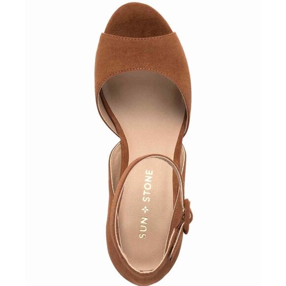 Sun + Stone Whiskey Reeta Block-Heel Platform Sandals - 7 - Whiskey - Picture 4 of 5